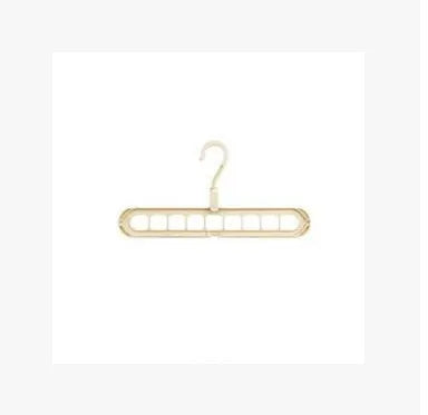 Plastic clothes hanger with 360° rotating hook, 33 cm long, in green colour on white background