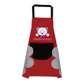 Home kitchen apron 71x72cm waterproof fabric Korean style sleeveless with coral velvet lining