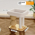 Pine wood cat nest with scratching balls in sisal style finish