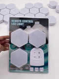 White wireless remote control pat light with ABS body and 6 LED patches, size 84x74x27mm