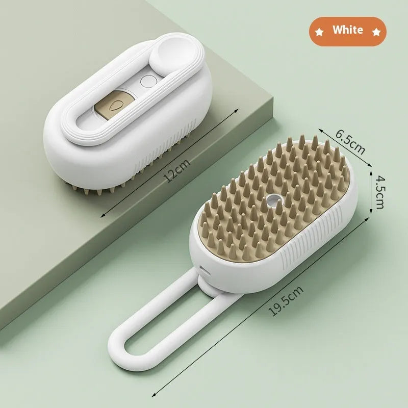 Pet spray grooming comb with wash-free cleaning essence for dogs in khaki ABS plastic