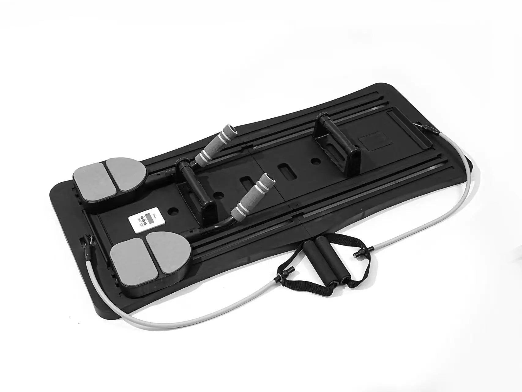 Foldable purple PP belly panel fitness board for core workouts laid flat on a floor.
