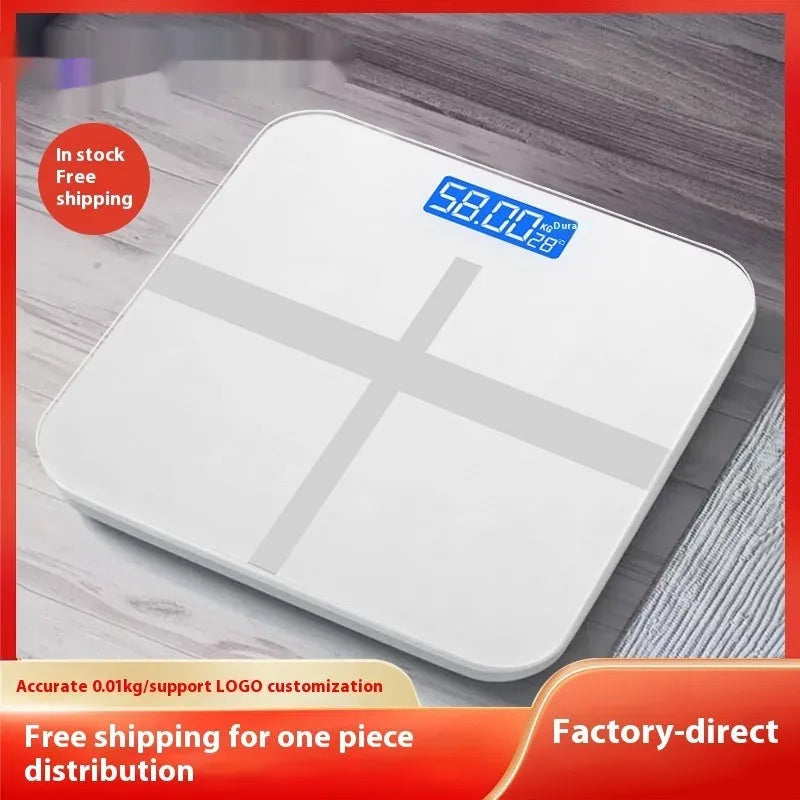 Household body weighing scale in multiple colour options with 26x26cm platform and choice of power methods