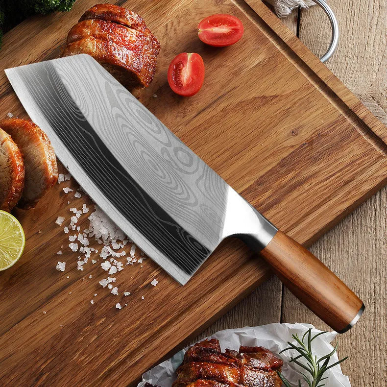 Stainless steel kitchen knife 320mm with 40Cr13 forged blade photo colour