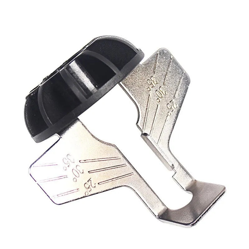 Silver metal band saw blade grinding accessory for mini electric grinder showing 100 teeth