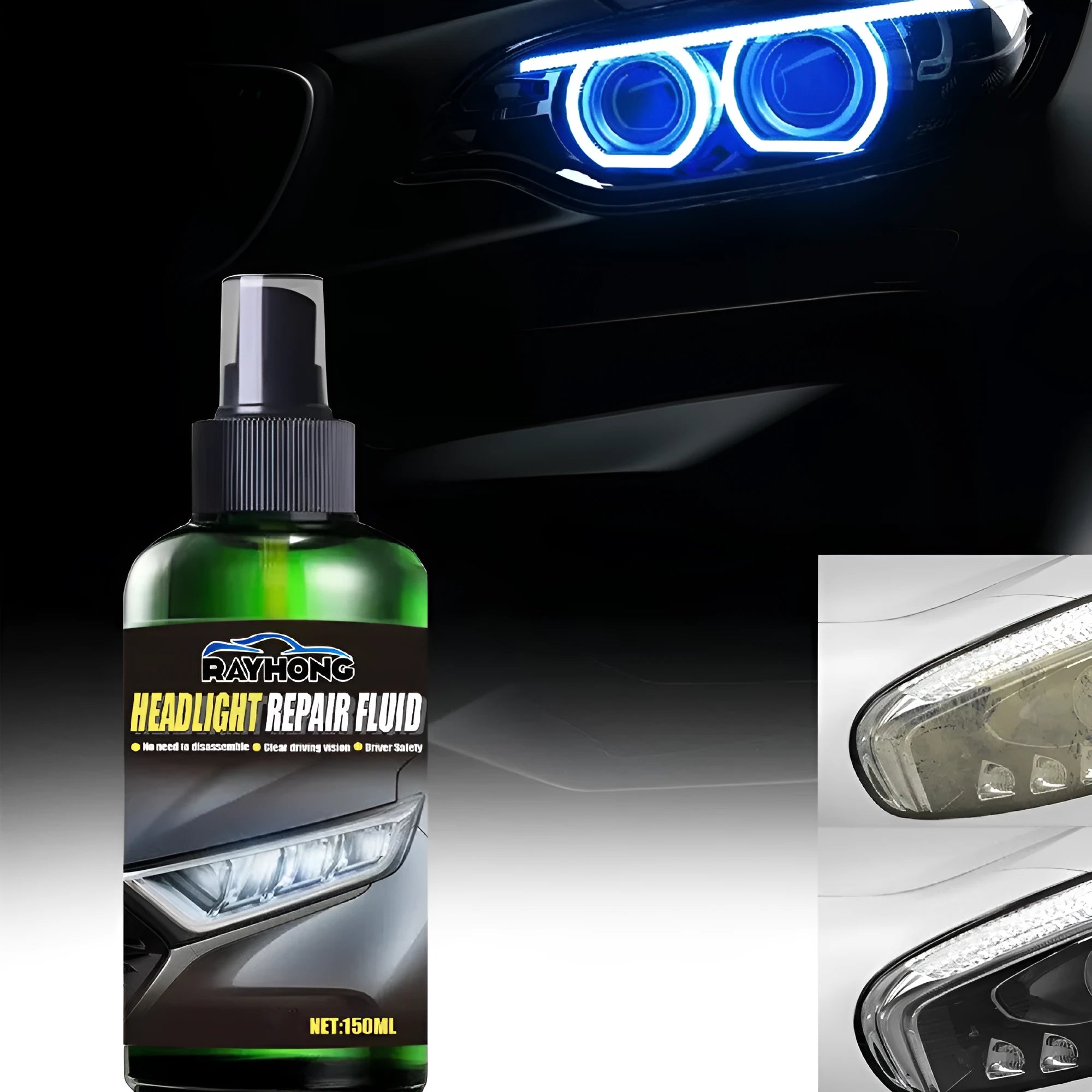 150ml bottle of car lamp repairing liquid with refurbished coating for headlight brightening