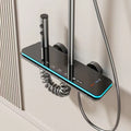 Aluminium digital display concealed shower set in white or grey finish