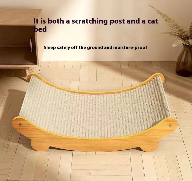 Sisal cat scratch board with durable sisal blanket material in pastoral style