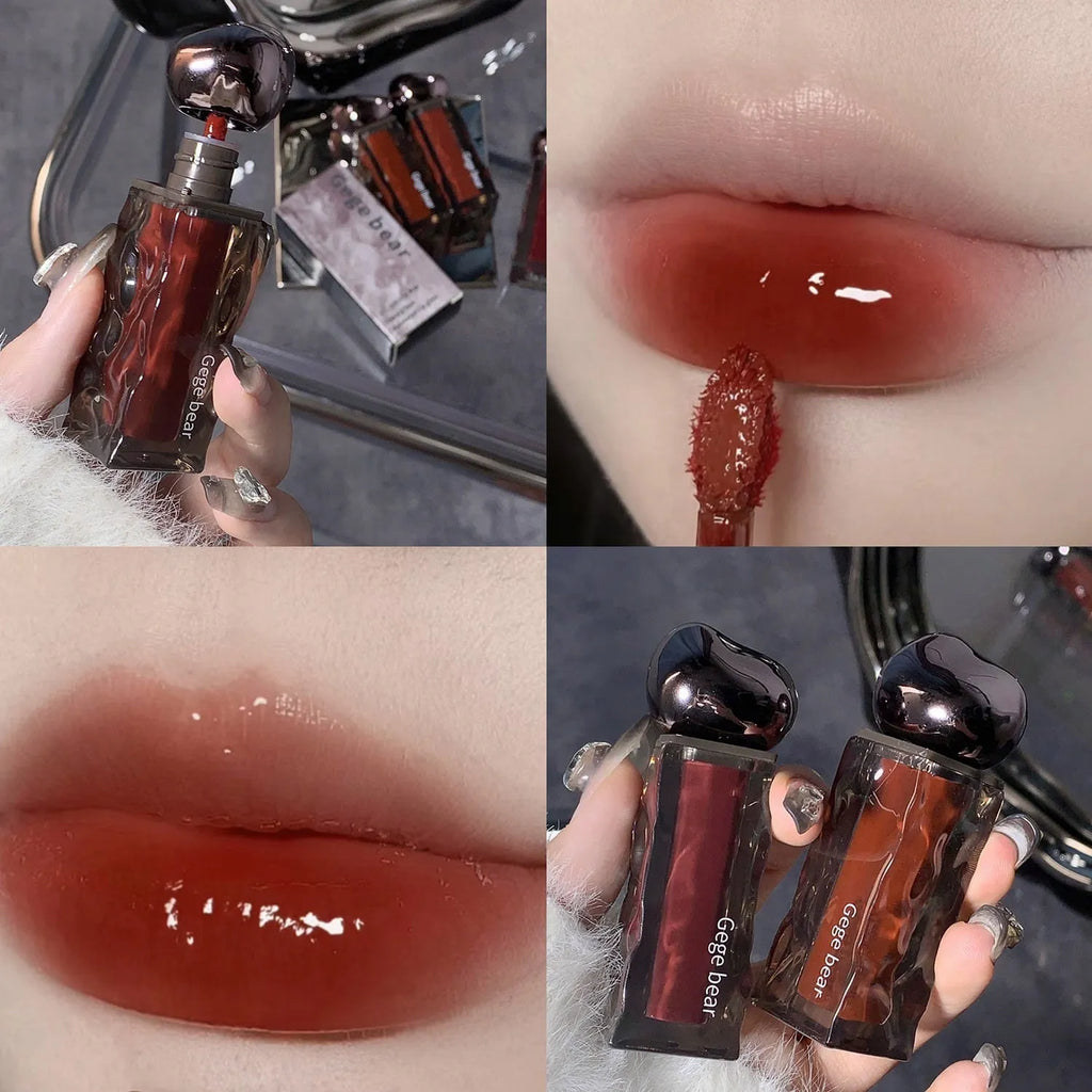 Glacier Lava Lip Lacquer cosmetic product showing water light mirror finish in one of seven available shades