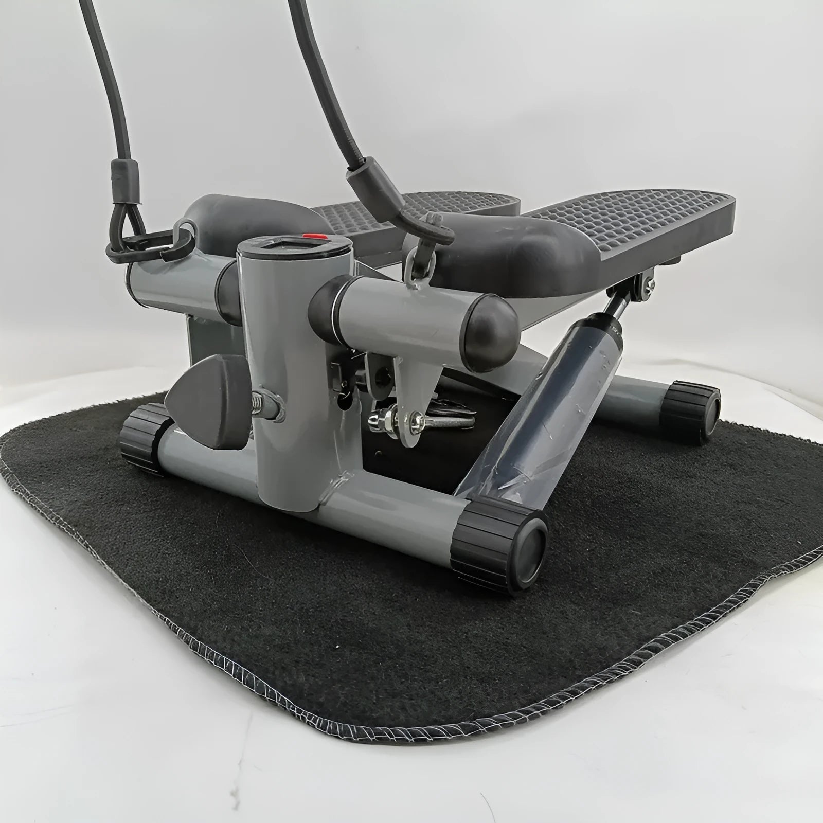 Silver grey hydraulic mini treadmill waist slimming machine with pedal operation