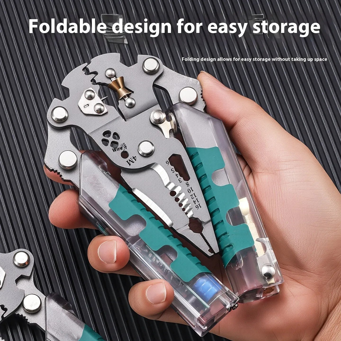 Thickened multi-functional electric pointed pliers wire stripper with rust-resistant steel cutting edges