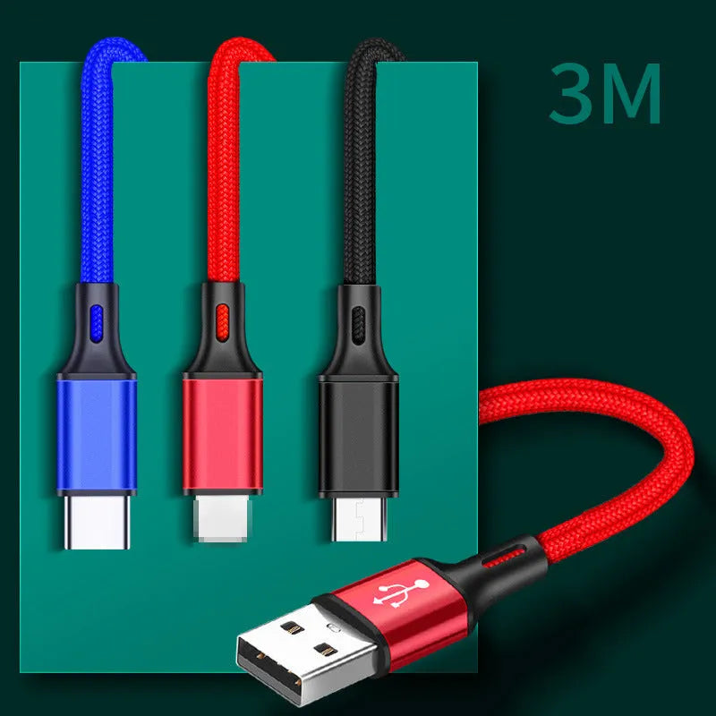 2 metre mobile phone data cable in multiple colour options