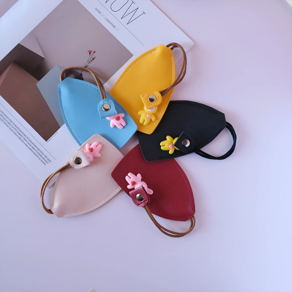 Universal pu leather car key case with anti-theft function in five colour options