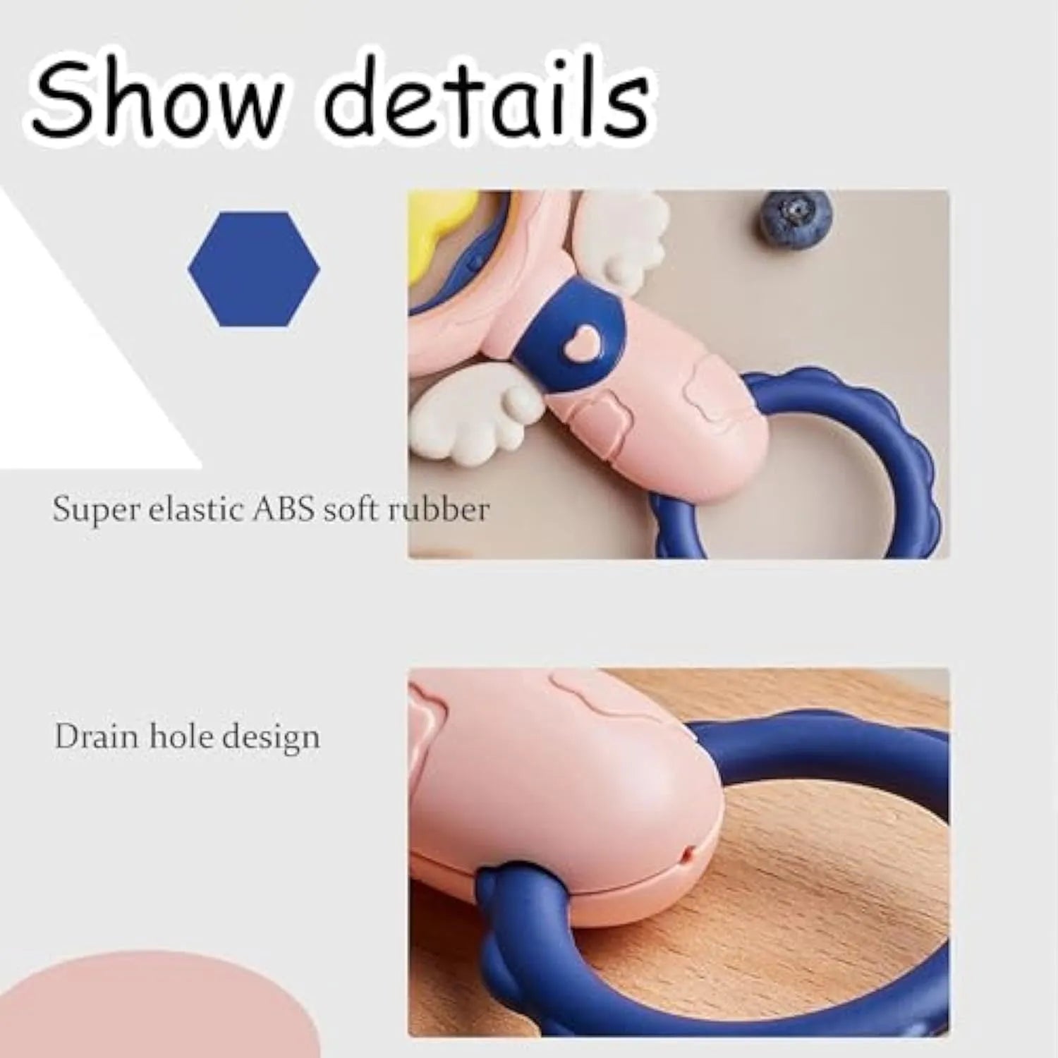 Pink interactive dog toy set with squeaky and dental toys for chewing and oral care