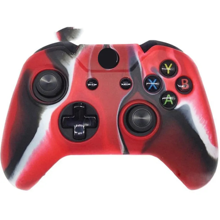 XBOX ONE silicone controller case in black showing snug fit and button access
