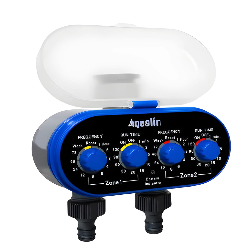 Dual Timed Irrigation Controller battery powered automatic watering device for garden