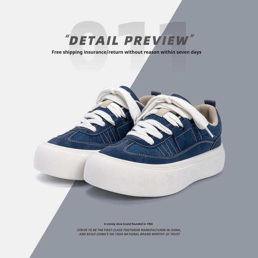Raised bottom canvas shoes for men in black with breathable mesh lining and platform sole