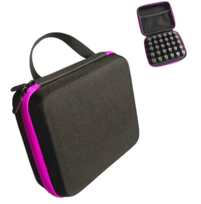 EVA essential oil storage bag with 30 compartments in cube design, wall-mounted organiser