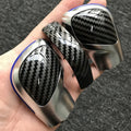 Chrome matt carbon fibre DSG gear side cover with leather knob for Audi S3 8P, five style options