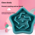 Yellow rough plastic slow feeding dog bowl with non-slip bottom 20.1 cm diameter