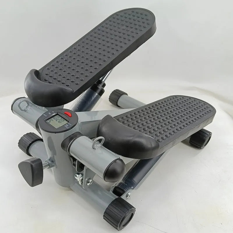 Silver grey hydraulic mini treadmill waist slimming machine with pedal operation