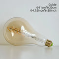 Double helix LED soft light strip with A110 spiral finish in gold or grey, dimensions 110mm by 200mm.