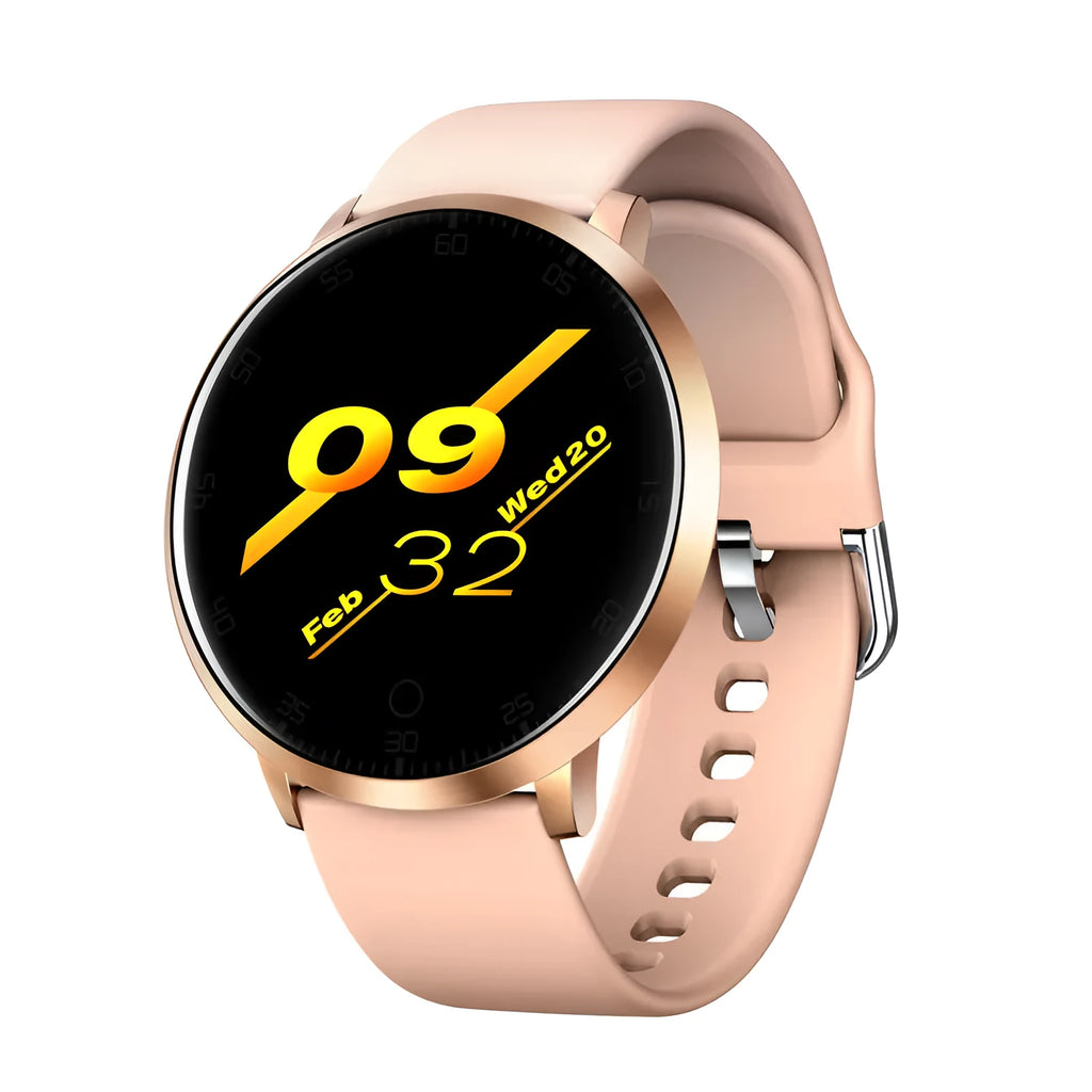 Ultra-thin waterproof smart health bracelet with 1.3-inch touchscreen display on silicone wristband