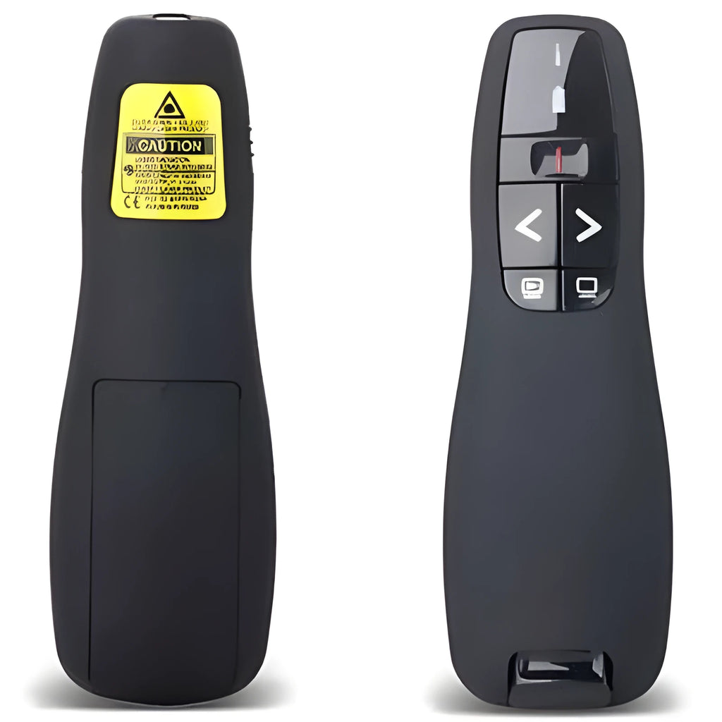 2.4G wireless laser pointer pen with USB receiver and slide control buttons, 11.2 cm length, compact presenter