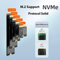 Black external hard disk enclosure with Type-C port for NVME solid state drives