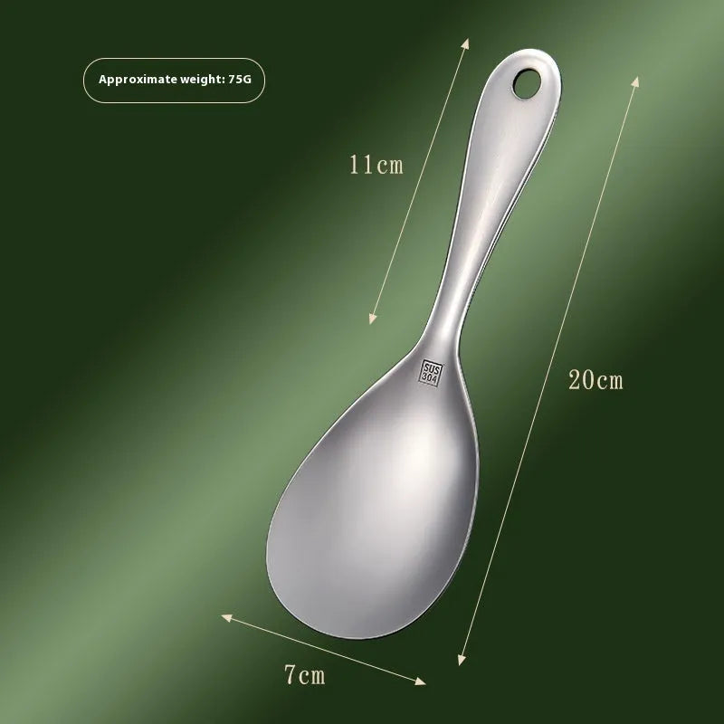 Thick 304 stainless steel meal spoon with solid colour simple style and sisal burnishing finish