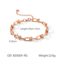 Stainless steel horseshoe necklace bracelet earrings set with titanium steel pendant vacuum electroplated finish