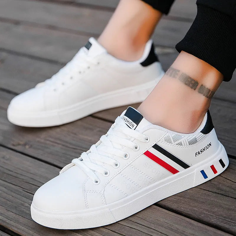 Men's sports shoes in black, grey and white colours showing size options from 39 to 44