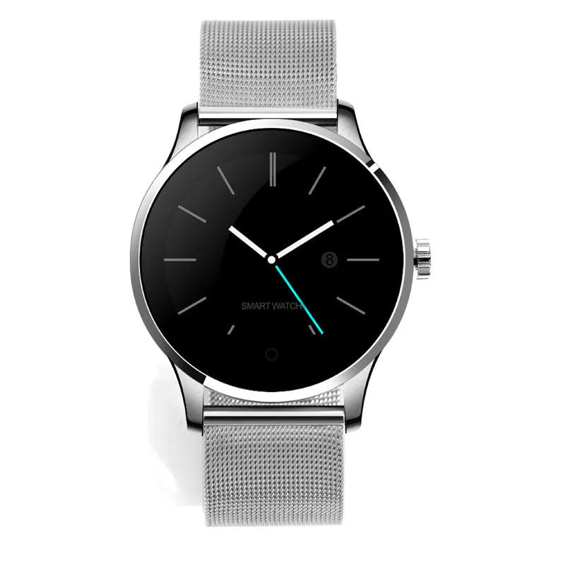 K88H intelligent watch with 1.3 inch IPS screen, heart rate monitoring, camera, available in black with belt strap
