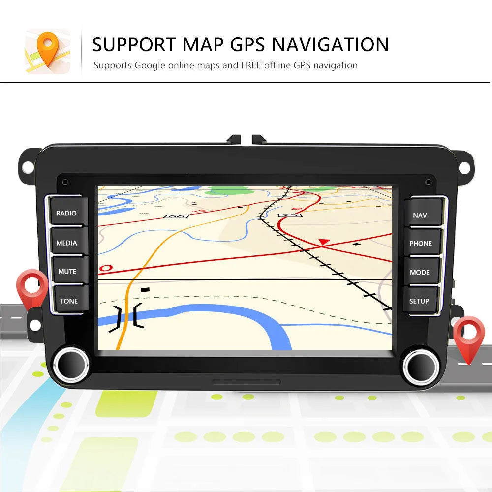 Universal Host Navigator 7 inch Android 12 car player with GPS WIFI for Volkswagen