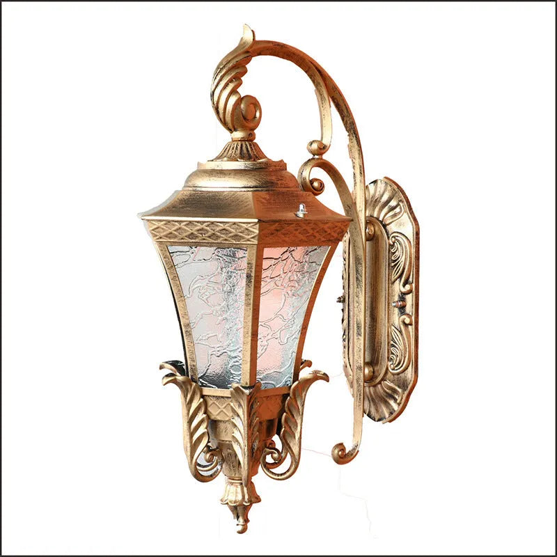 European-style black solar garden lamp with remote control for outdoor courtyard lighting