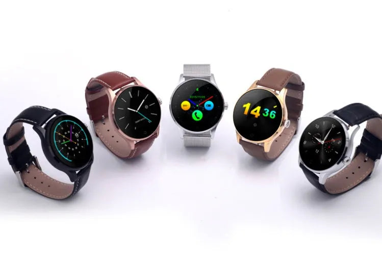 K88H intelligent watch with 1.3 inch IPS screen, heart rate monitoring, camera, available in black with belt strap
