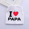 Baby newborn cotton dome hat in grey with Mama letter print, one size, no brim