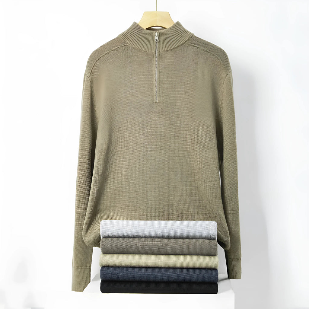 Men's casual sweater thickened wool base shirt slim fit pullover long sleeve in six colours for teenagers
