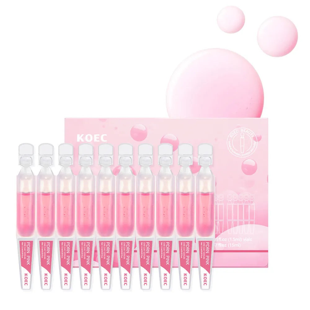 KOEC powder polypeptide disposable face mask 10 pack, individual latex sheet with moisturising essence
