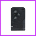 Black 3-button remote key fob for Renault Megane with engineering plastic casing, 82x51x28mm