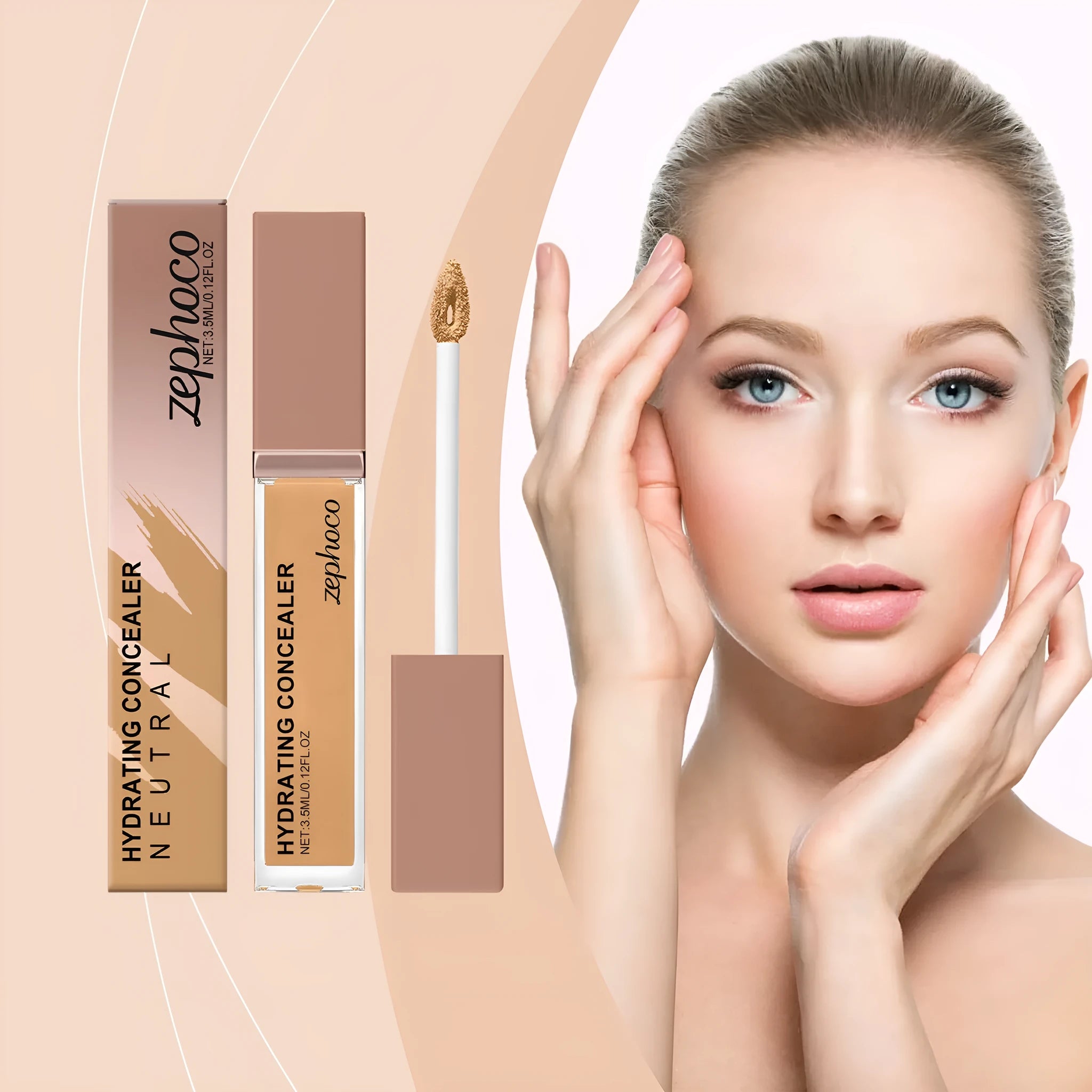 Medium skin moisturizing concealer liquid foundation 3.5ml compact bottle
