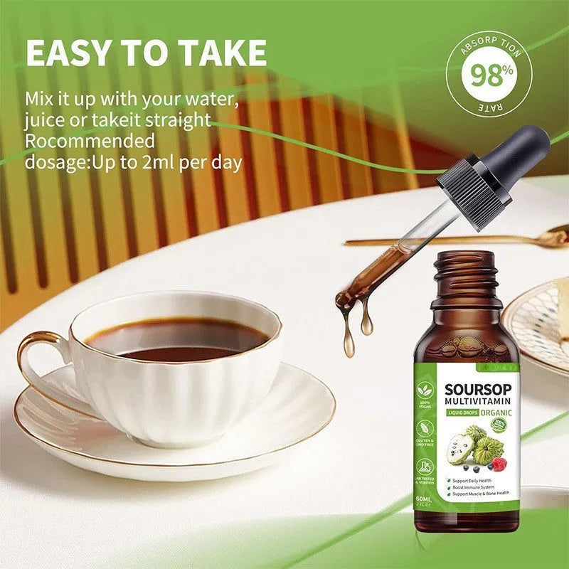 60ml Annona Prickly Fruit flavoured care drops in edible liquid format for adult consumption