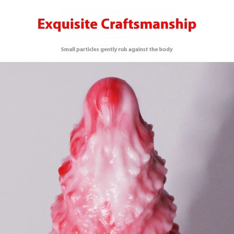 Pink Berserker shaped penis masturbation device made from platinum silicone.