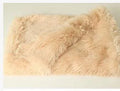 A long plush grey pet blanket for dogs, shown in three different sizes.
