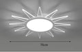 Modern circular aluminium LED ceiling lamp with remote control for dimming adjustments