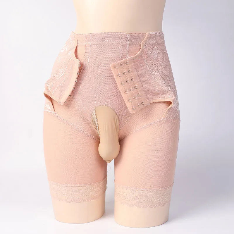 Men's solid colour breathable nylon mesh shorts in skin colour with plain weave