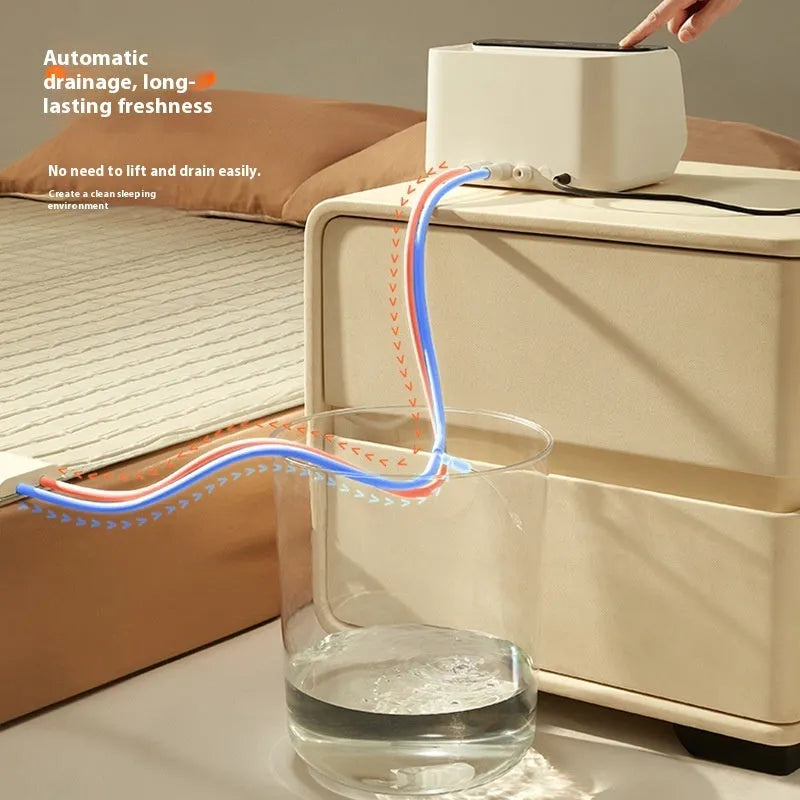 White Aideng electric water blanket with smart control host, shown in two size options: 1.4×2m and 1.8×2m.