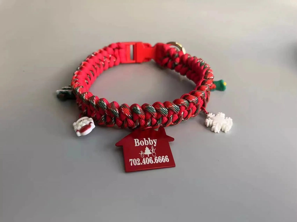 Hand held rope dog leash with P chain and quick release buckle in green colour option