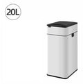 Stainless steel square smart trash can with inductive sensor and deodorising function.