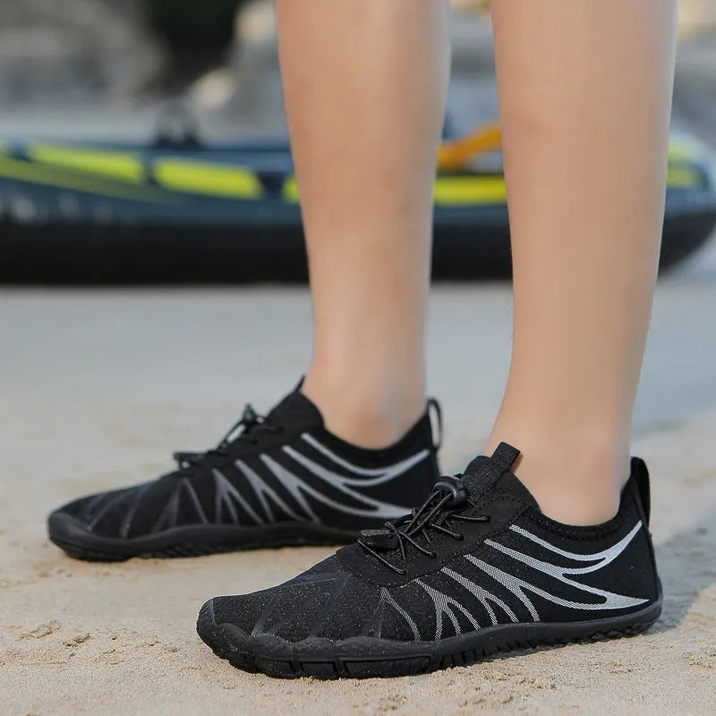 Breathable non-slip men women sports fitness running shoes lace-up rubber sole